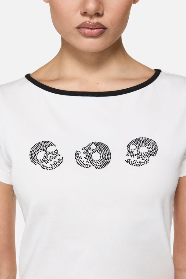 Black Friday - Numbskull Goth Print Tee - cream