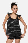 Black Friday - Cranium Goth Lace Tank Top - black