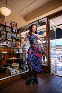 Black Friday - Unseen Patchwork Halter Dress - multi