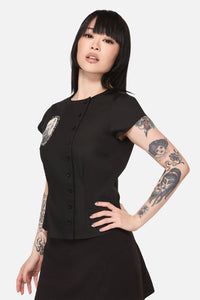Black Friday - Tabitha Goth Blouse - black