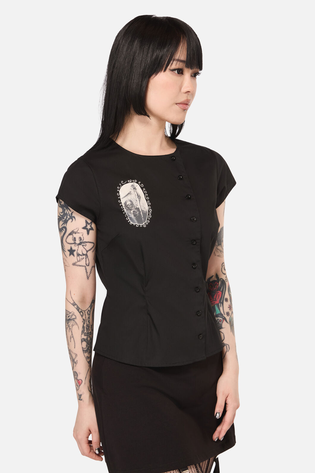Black Friday - Tabitha Goth Blouse - black
