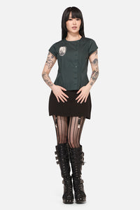 Black Friday - Tabitha Goth Blouse - green