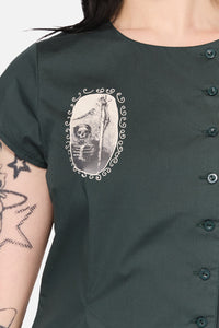 Black Friday - Tabitha Goth Blouse - green