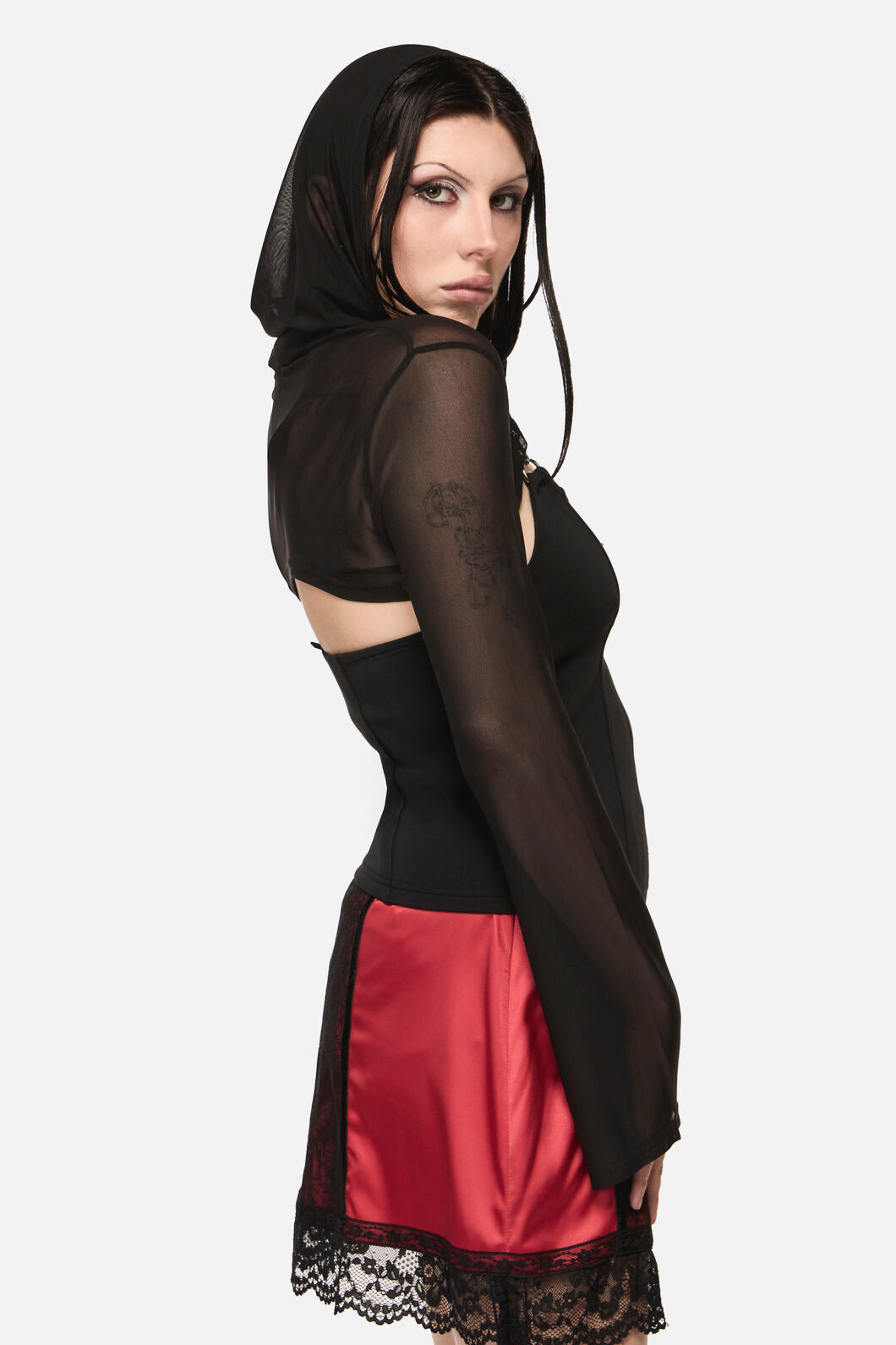Black Friday - Inferno Goth Hooded Sleeve - black