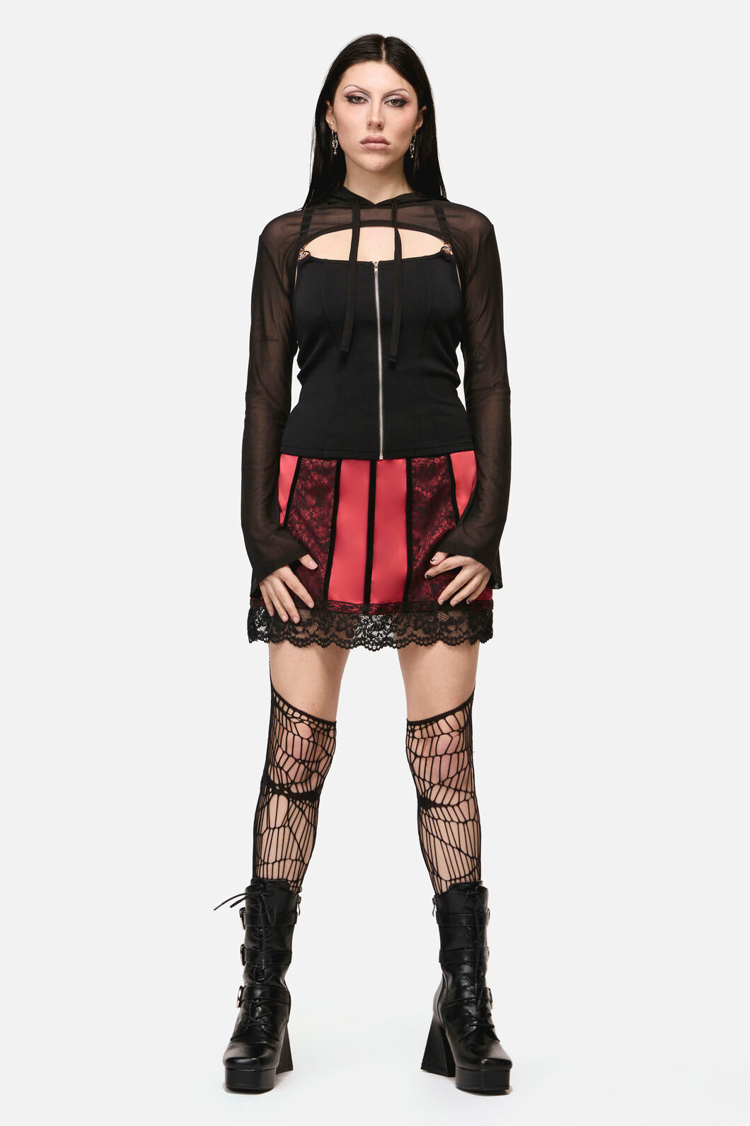 Black Friday - Inferno Goth Hooded Sleeve - black
