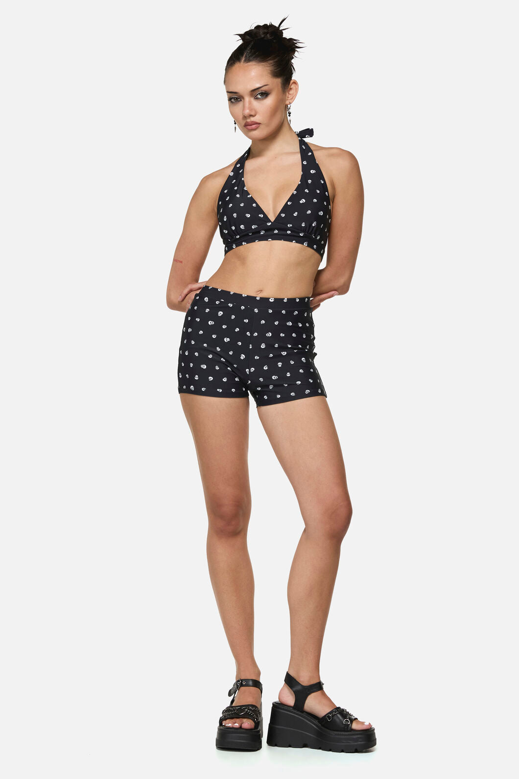 Black Friday - Skull Polka Dot Bikini Bottom - multi