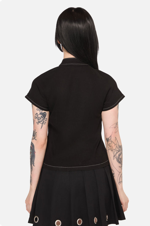 Black Friday - Curse Zip Up Top - black