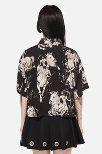 Black Friday - Apocalypse Goth Boxy Blouse - black