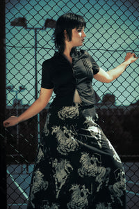 Black Friday - Apocalypse Goth Midi Skirt - black