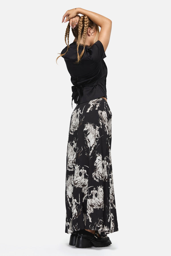 Black Friday - Apocalypse Goth Midi Skirt - black
