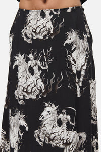 Black Friday - Apocalypse Goth Midi Skirt - black