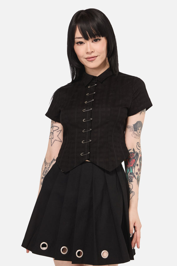 Black Friday - Safety First Goth Blouse - black