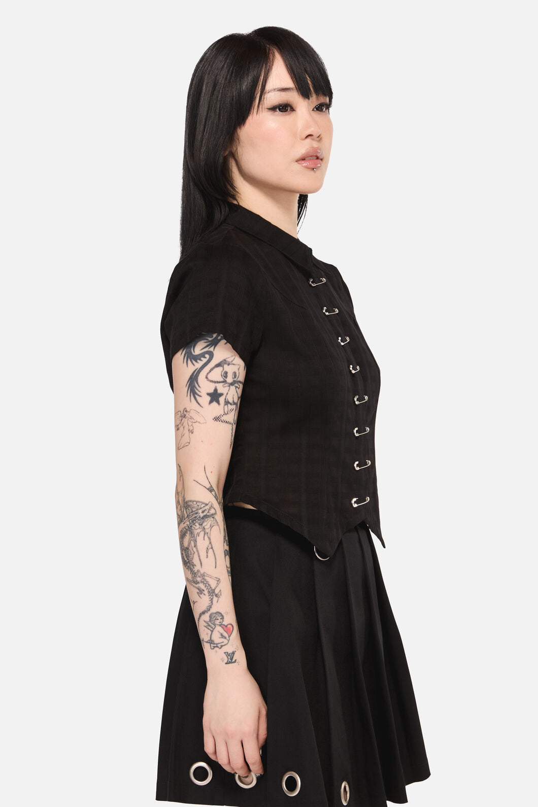 Black Friday - Safety First Goth Blouse - black