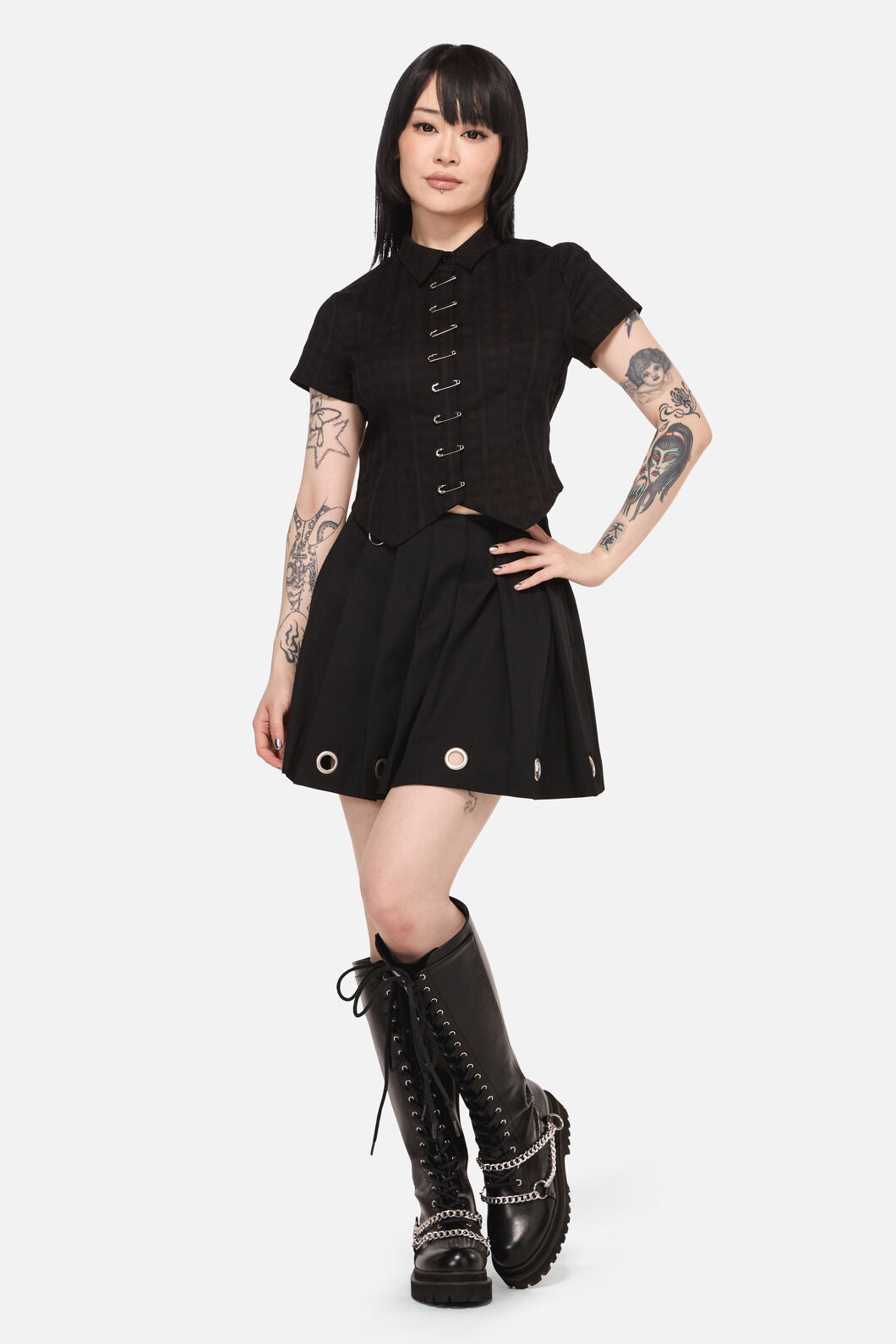 Black Friday - Safety First Goth Blouse - black