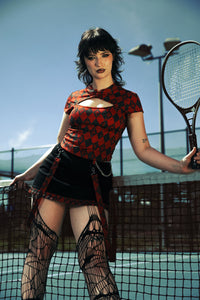 Black Friday - The End Goth Top - black-red