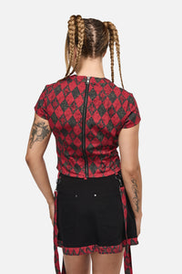 Black Friday - The End Goth Top - black-red