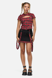 Black Friday - The End Goth Top - black-red