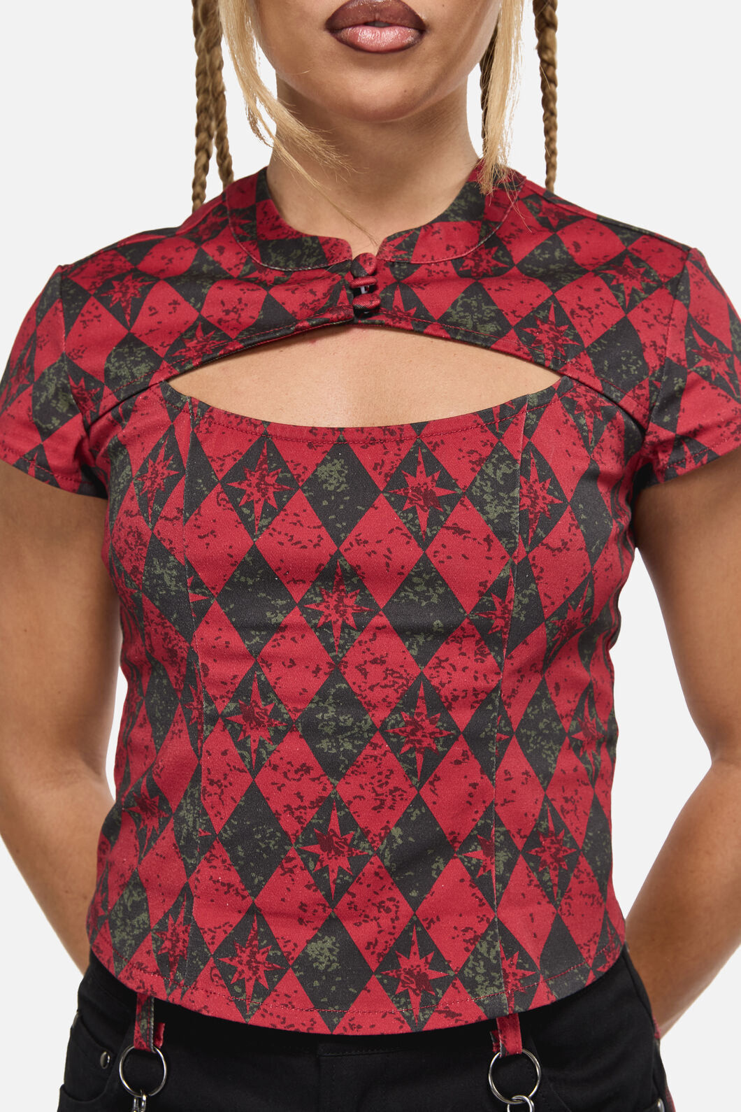 Black Friday - The End Goth Top - black-red