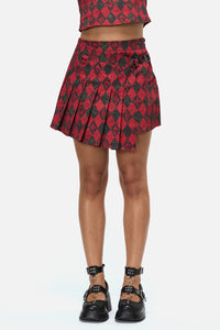 Black Friday - The End Goth Skirt - black-red