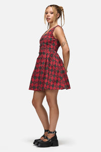 Black Friday - The End Goth Pinafore - black-red