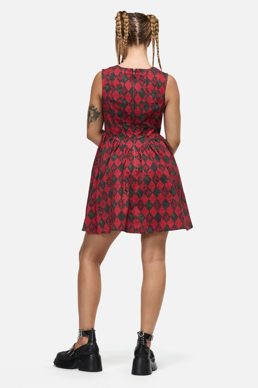 Black Friday - The End Goth Pinafore - black-red