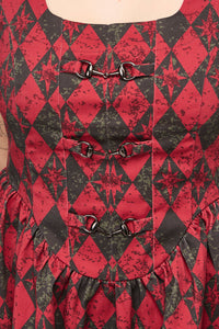 Black Friday - The End Goth Pinafore - black-red