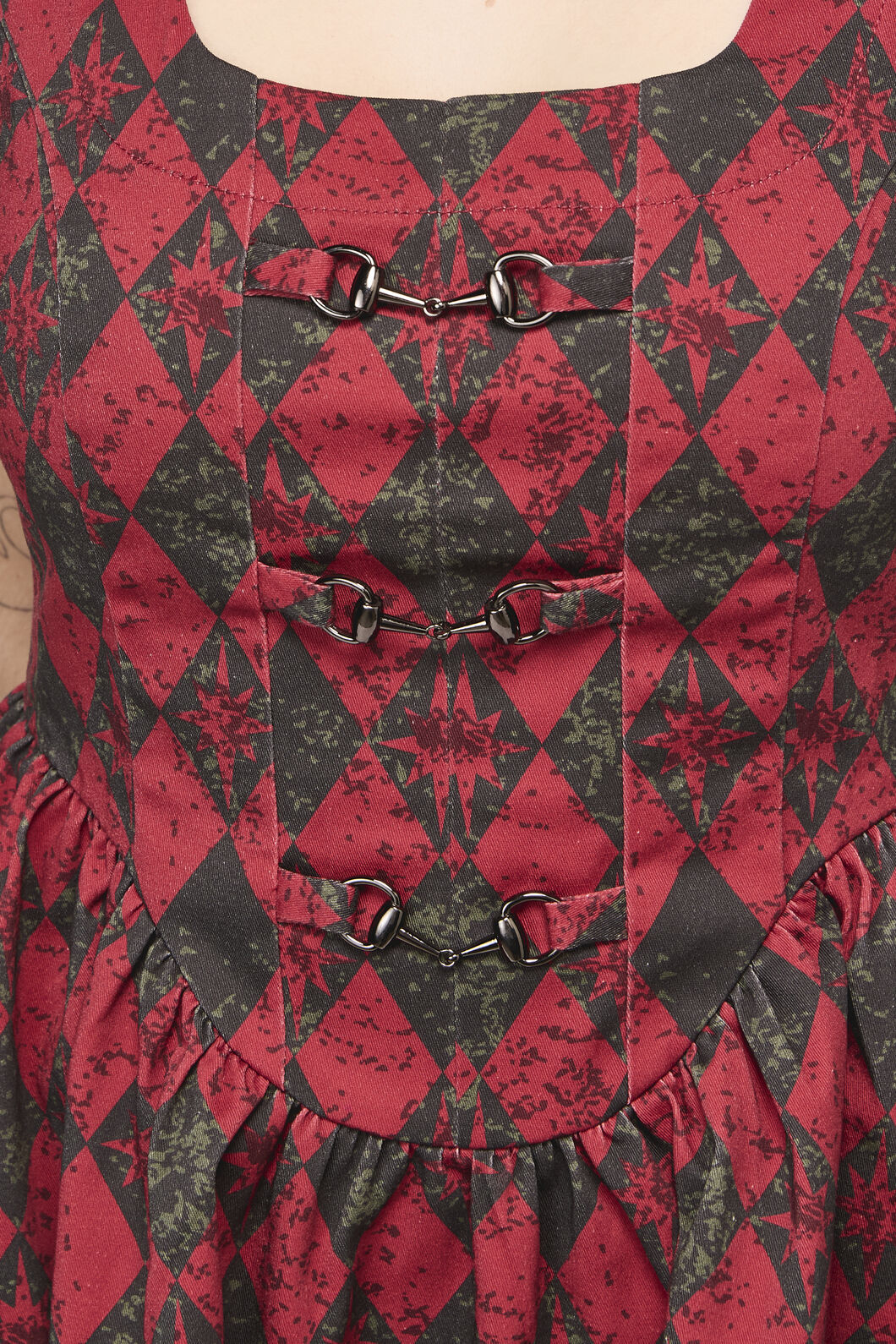 Black Friday - The End Goth Pinafore - black-red