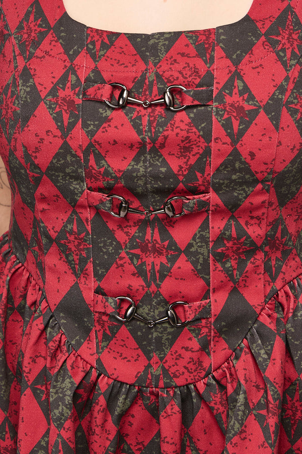 Black Friday - The End Goth Pinafore - black-red