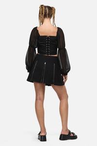Black Friday - Dystopia Goth Buckle Skort - black