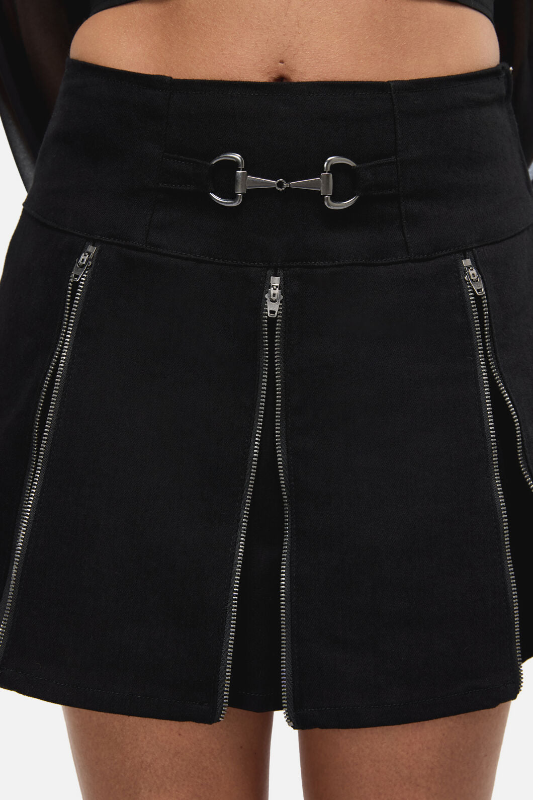 Black Friday - Dystopia Goth Buckle Skort - black