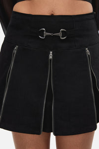Black Friday - Dystopia Goth Buckle Skort - black