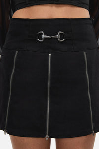 Black Friday - Dystopia Goth Buckle Skort - black