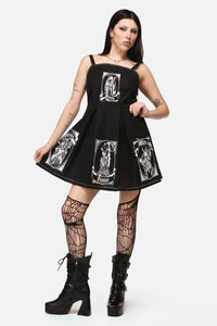Black Friday - Stamped Goth Trim Dress - black