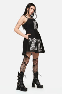 Black Friday - Stamped Goth Trim Dress - black