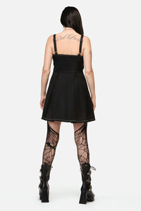 Black Friday - Stamped Goth Trim Dress - black