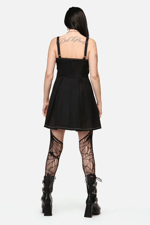 Black Friday - Stamped Goth Trim Dress - black