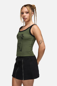 Black Friday - Pestilence Goth Tank Top - olive