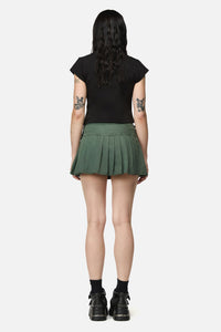 Black Friday - Pestilence Goth Trim Skort - olive