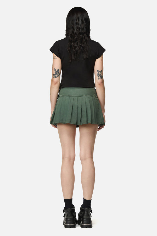 Black Friday - Pestilence Goth Trim Skort - olive