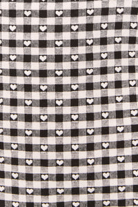 Black Friday - Glass Heart Babydoll Minidress - cream-black