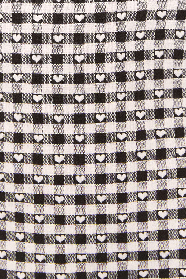 Black Friday - Glass Heart Babydoll Minidress - cream-black