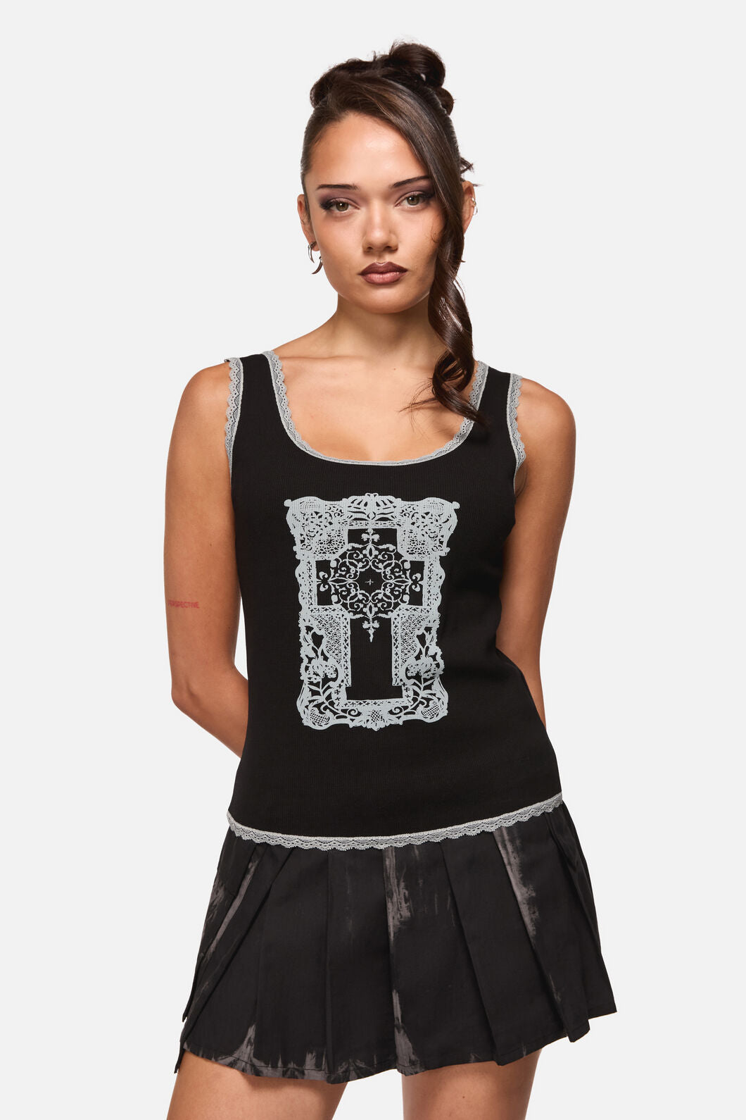 Black Friday - Confessions Lace Singlet - black