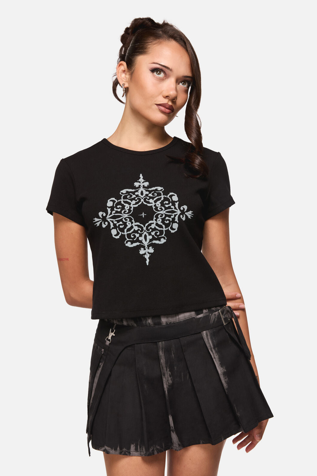 Black Friday - Confessions Ribbed Baby Tee - black