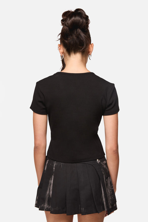 Black Friday - Confessions Ribbed Baby Tee - black