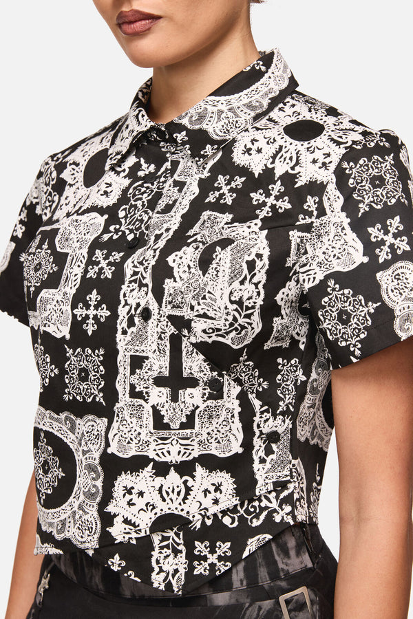 Black Friday - Crossed Blouse - black