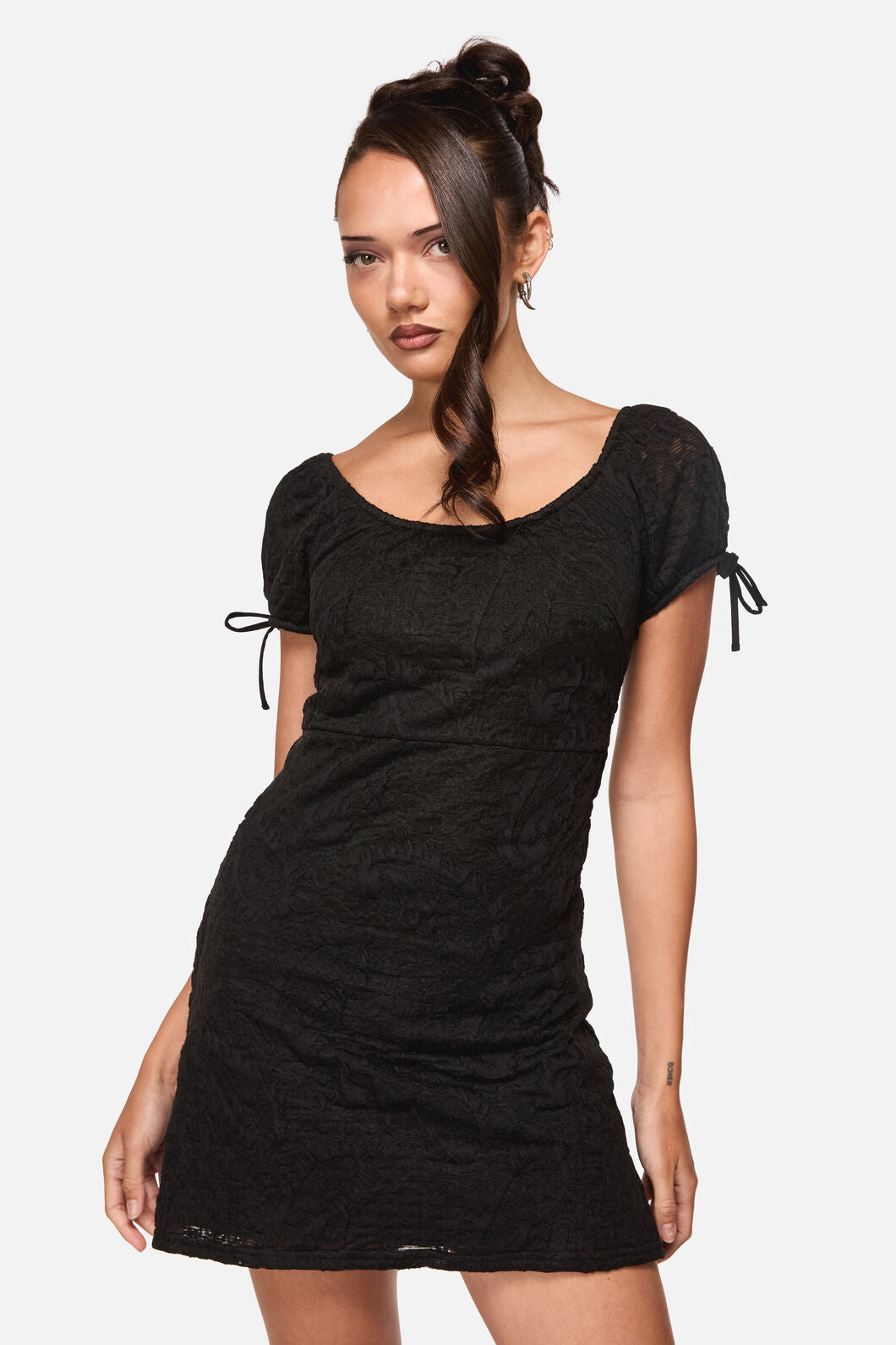 Black Friday - Altar Lace Goth Mini Dress - black