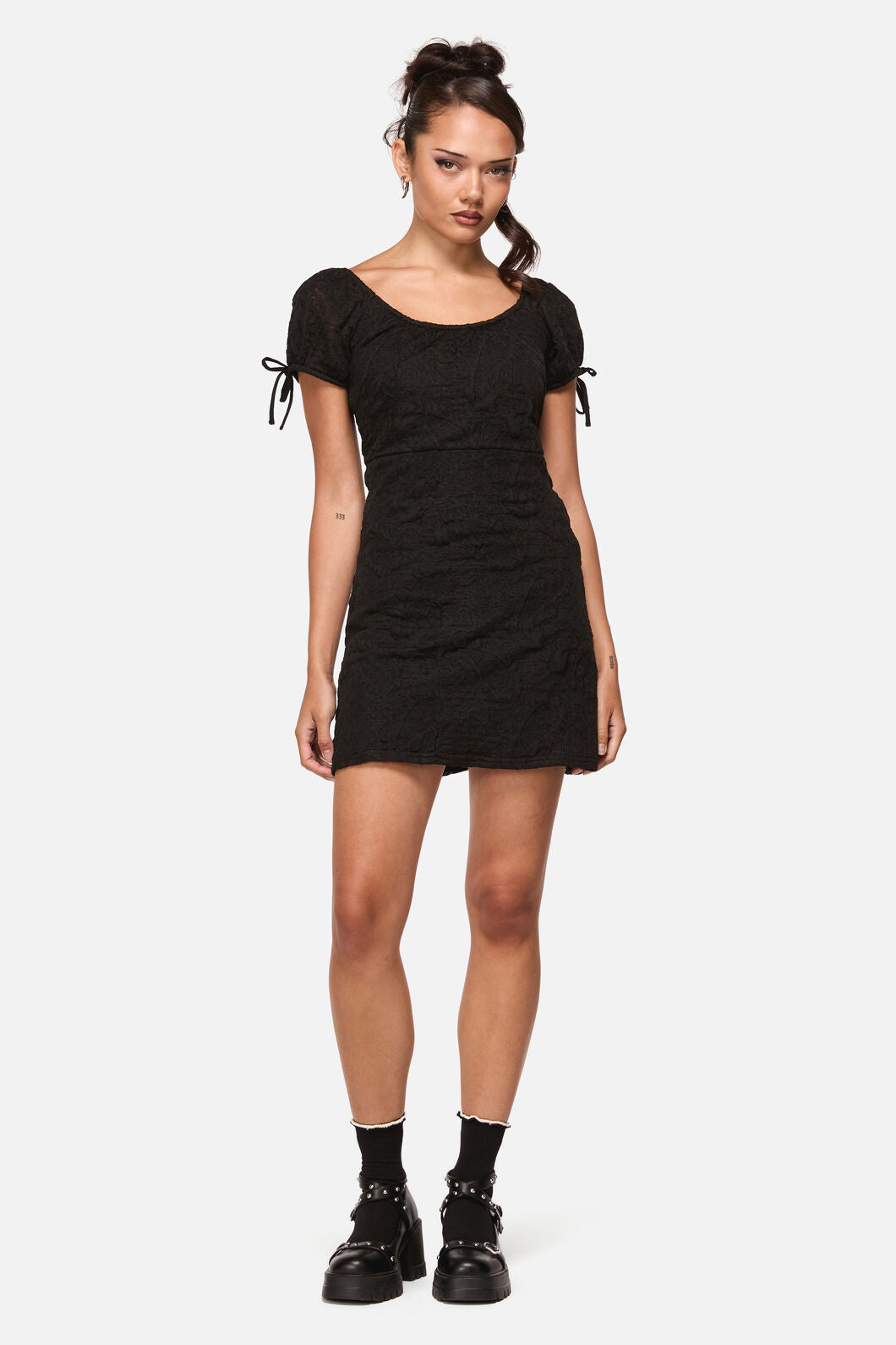 Black Friday - Altar Lace Goth Mini Dress - black