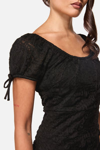 Black Friday - Altar Lace Goth Mini Dress - black
