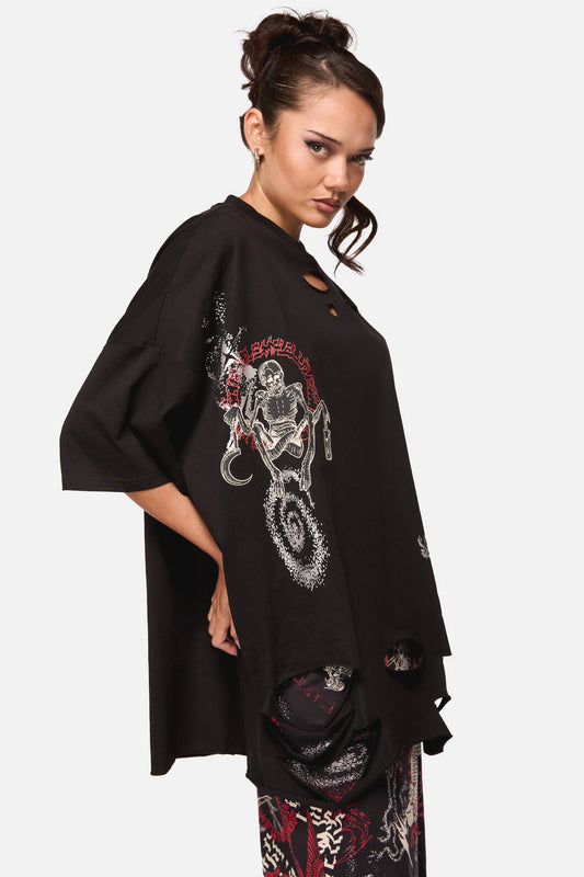 Black Friday - Angelic Distressed Tee - black