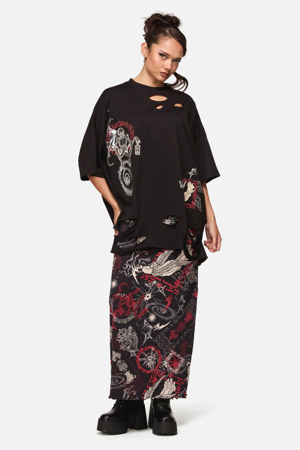 Black Friday - Angelic Distressed Tee - black